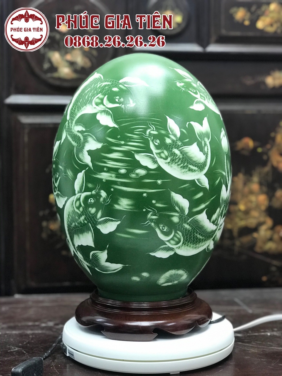 Bình sứ thấu quang - mộng hồ điệp - cao 62cm