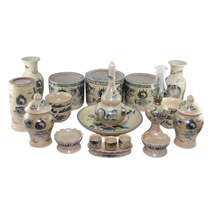 Bộ Đồ Thờ Bát Tràng Rồng Phượng - Men Rạn