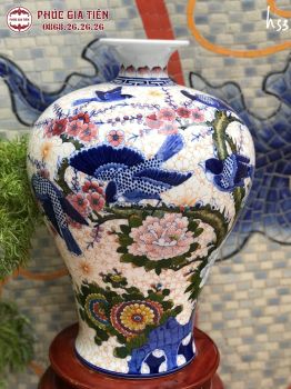 Bình sứ phonng thủy liên hoa cát tường