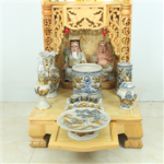 Bộ đồ thờ cúng sứ bát tràng Men Ngọc Vẽ Kỹ